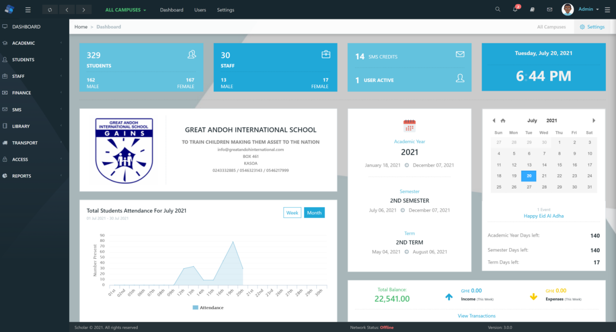 Scholar Dashboard